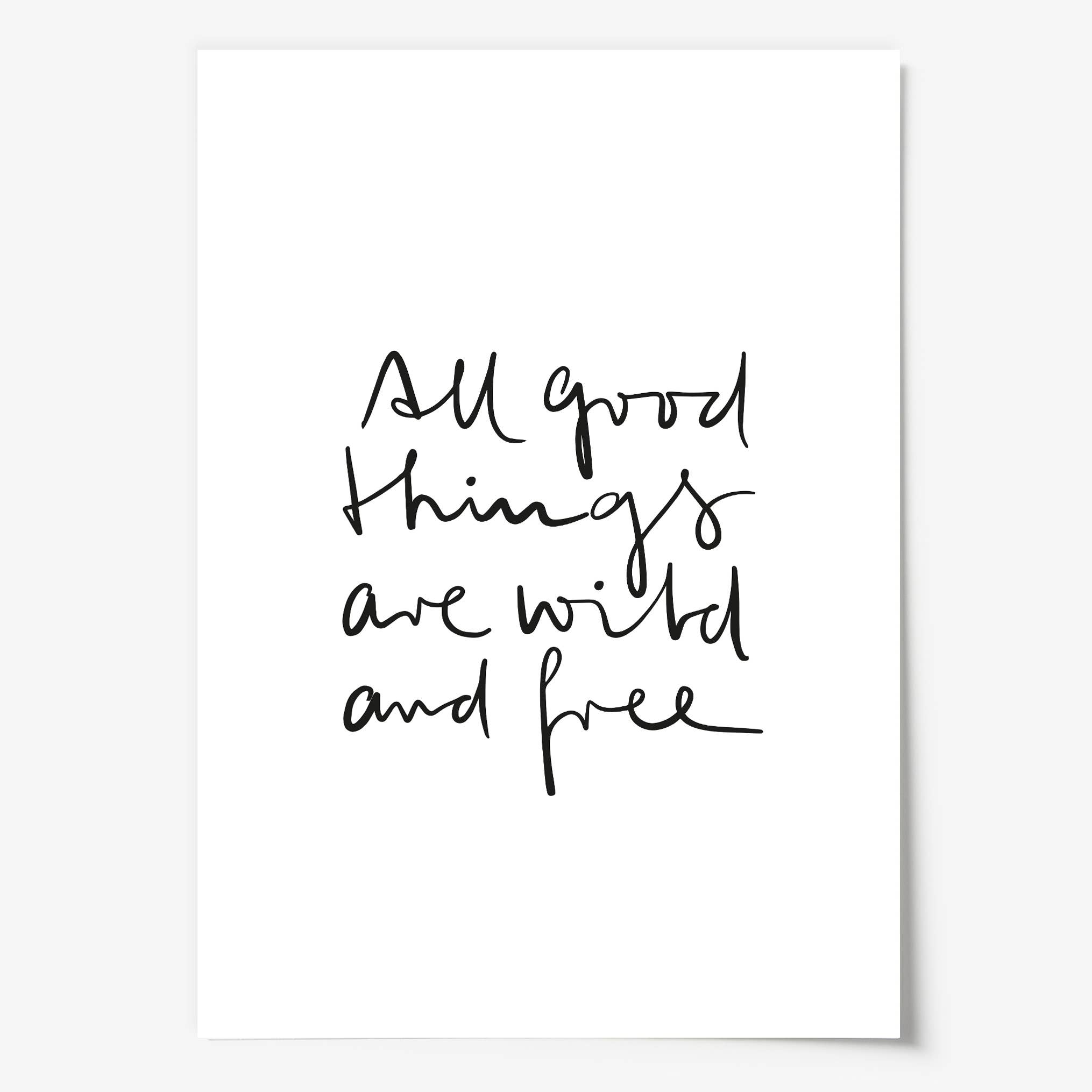 Tales by Jen - Vente Poster - Affiche « All good things are wild and free » sur papier mat 300 g/m²1