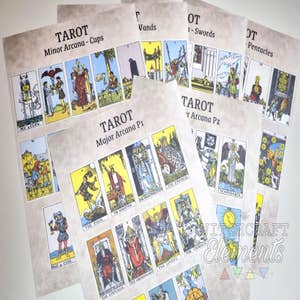 440 Pcs Mini Tarot Stickers,DIY 5 Sets Full Deck Tarot Cards Stickers for  Tarot Journal & Planner with Meanings On Them,Vinyl Waterproof Stickers for