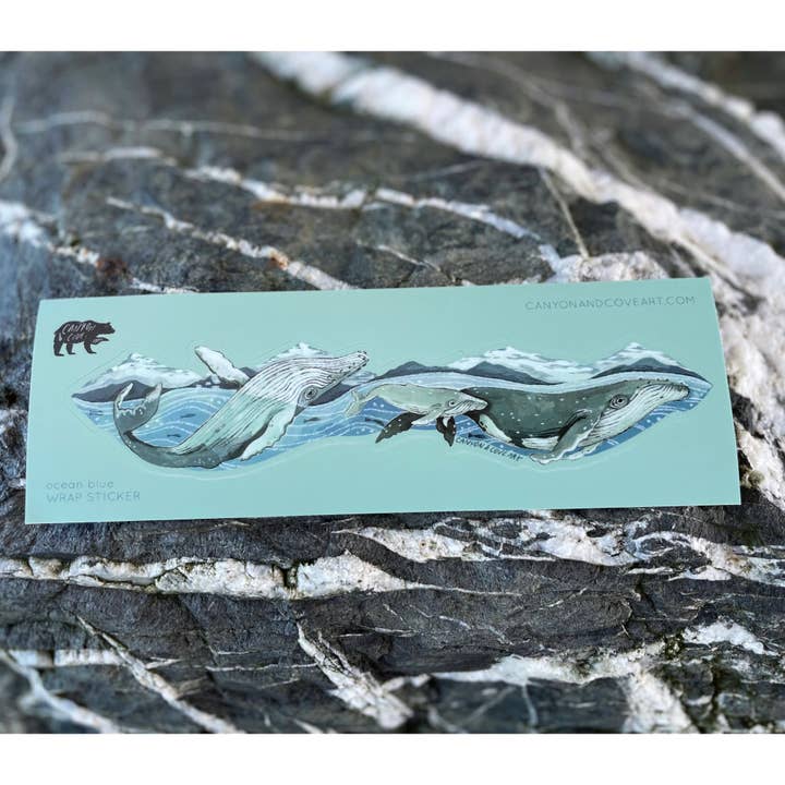 Ocean Blue Wrap Sticker for wholesale by Canyon & Cove Art