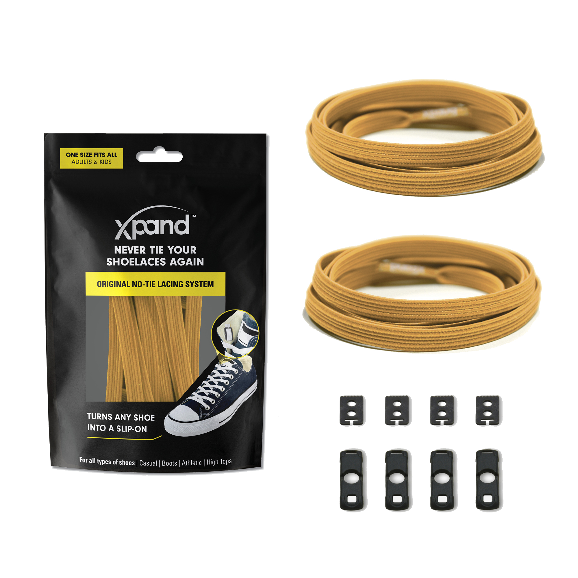 Xpand Laces – Engroshandel Snørebånd - Unisex – Elastiske flade snørebånd uden knude | Ingen flere knuder | Én størrelse25