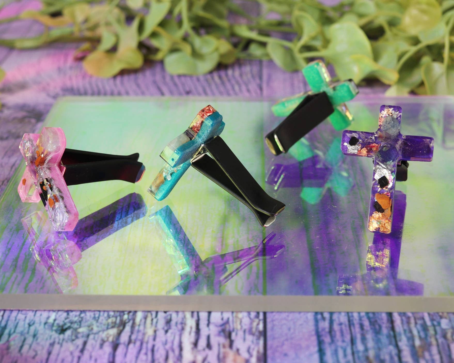 Lucky Luna – wholesale Car Decorative Charm - Unisex – Crystal Cross Car Vent Clip for Travel Anxiety & Protection8