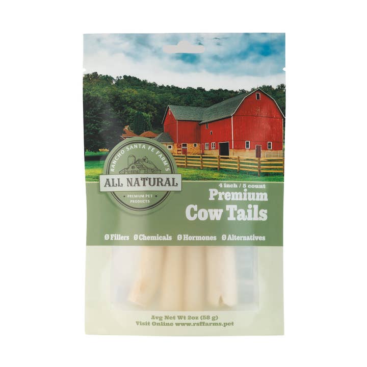 4″ Cow Tail Treats for wholesale by Rancho Santa Fe farms