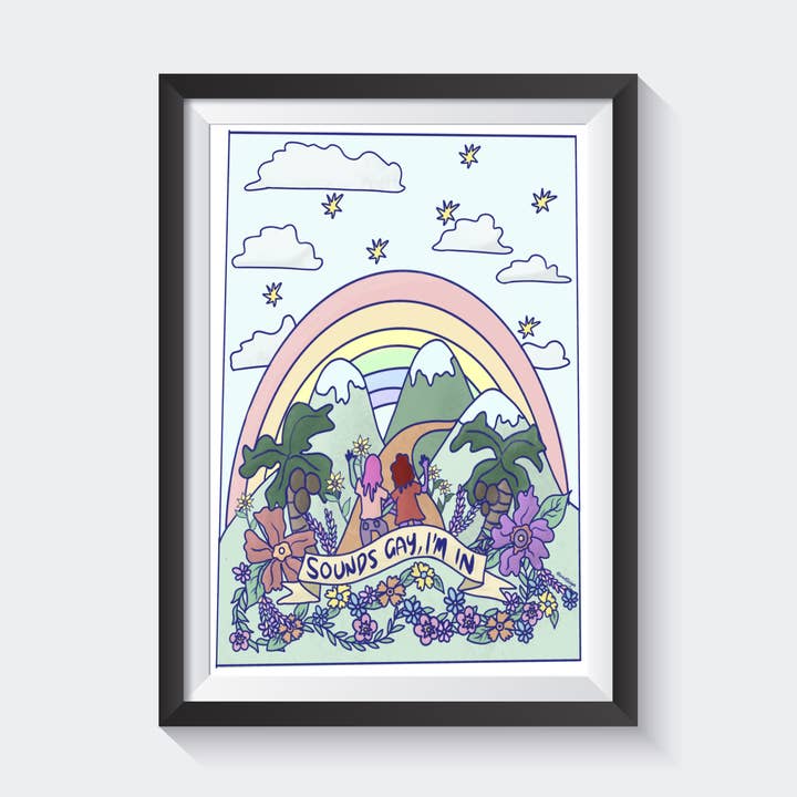 Two Brides Presents - Wholesale Art Print - SOUNDS GAY I'M IN Art Print0