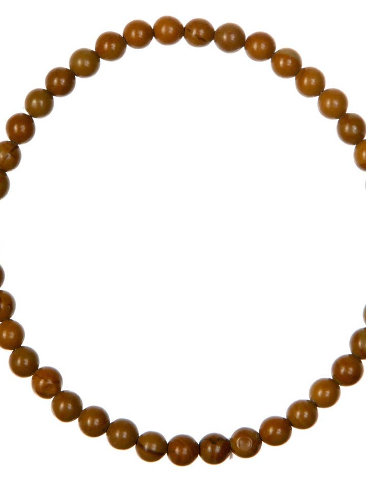 Woodenline Jasper Stone Stretch Bracelet B2052-4MM for wholesale by Ole