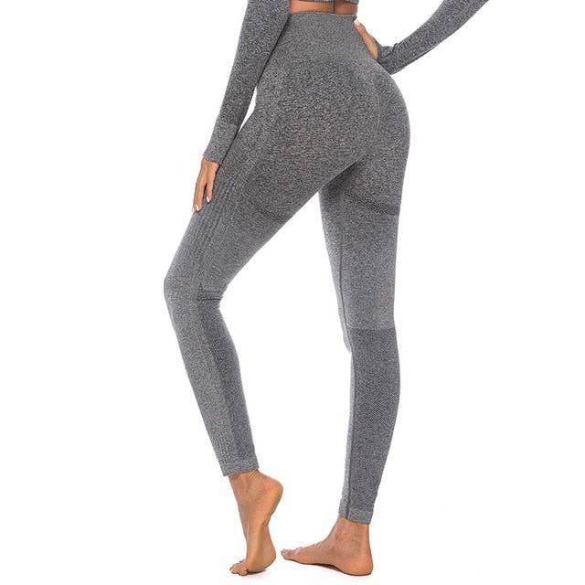 React Activewear - Wholesale Athletic/Lounge Leggings - Women's - React Seamless Ombre Legging - Grey