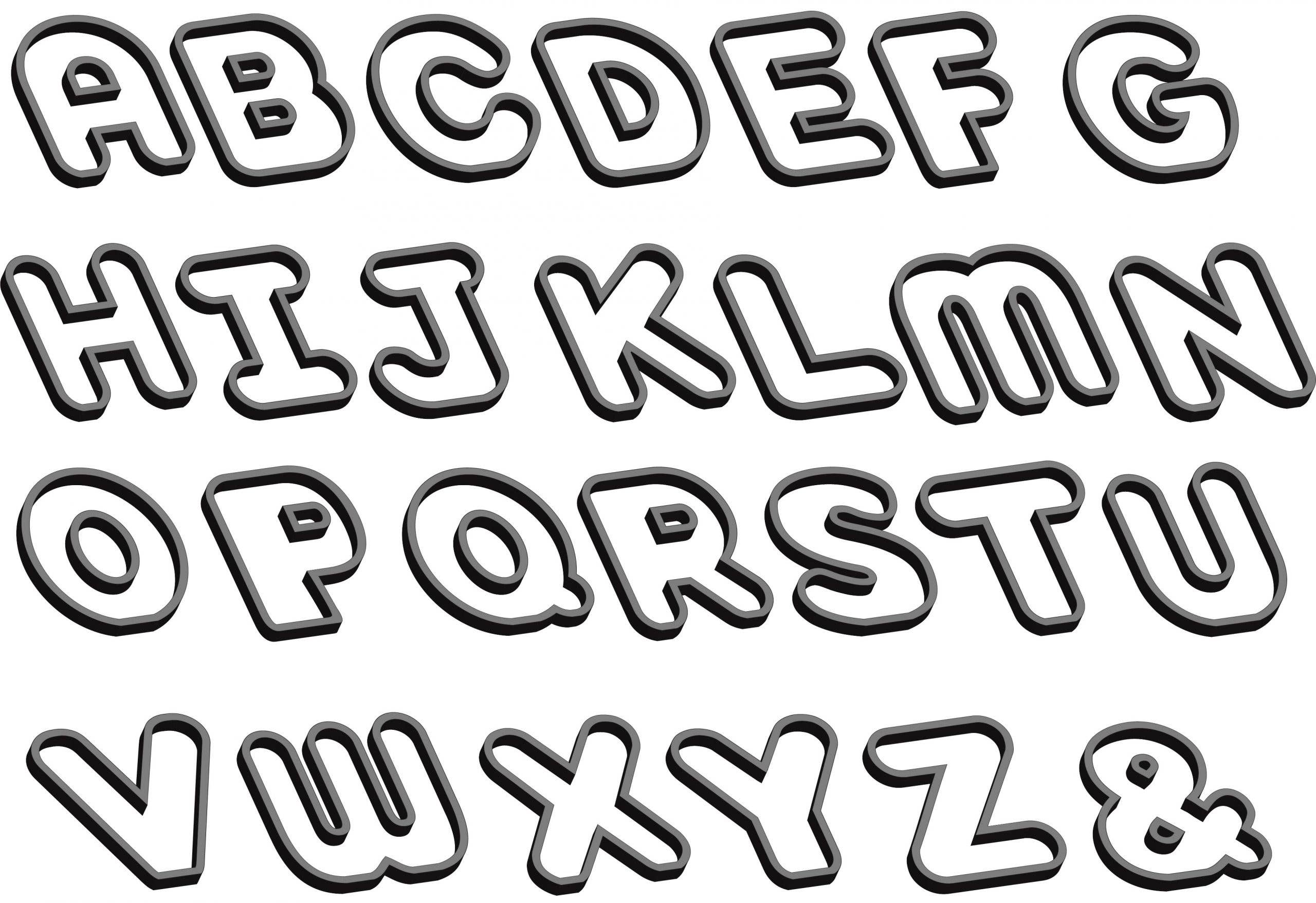 Manchester Craft Blanks – wholesale Craft supplies – 20cm Open fillable bubble letters1