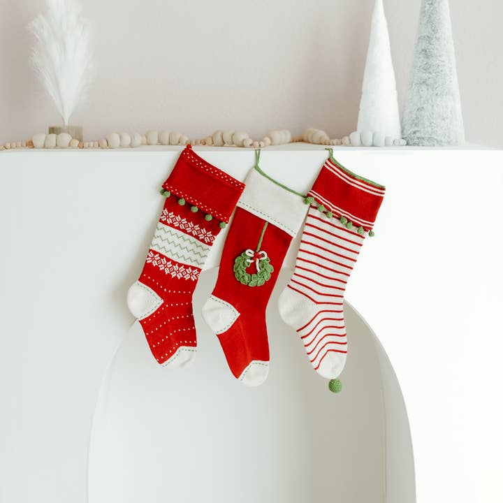 Melange Collection - Wholesale Holiday Stocking - Nordic Smooth-Cuff Stocking1