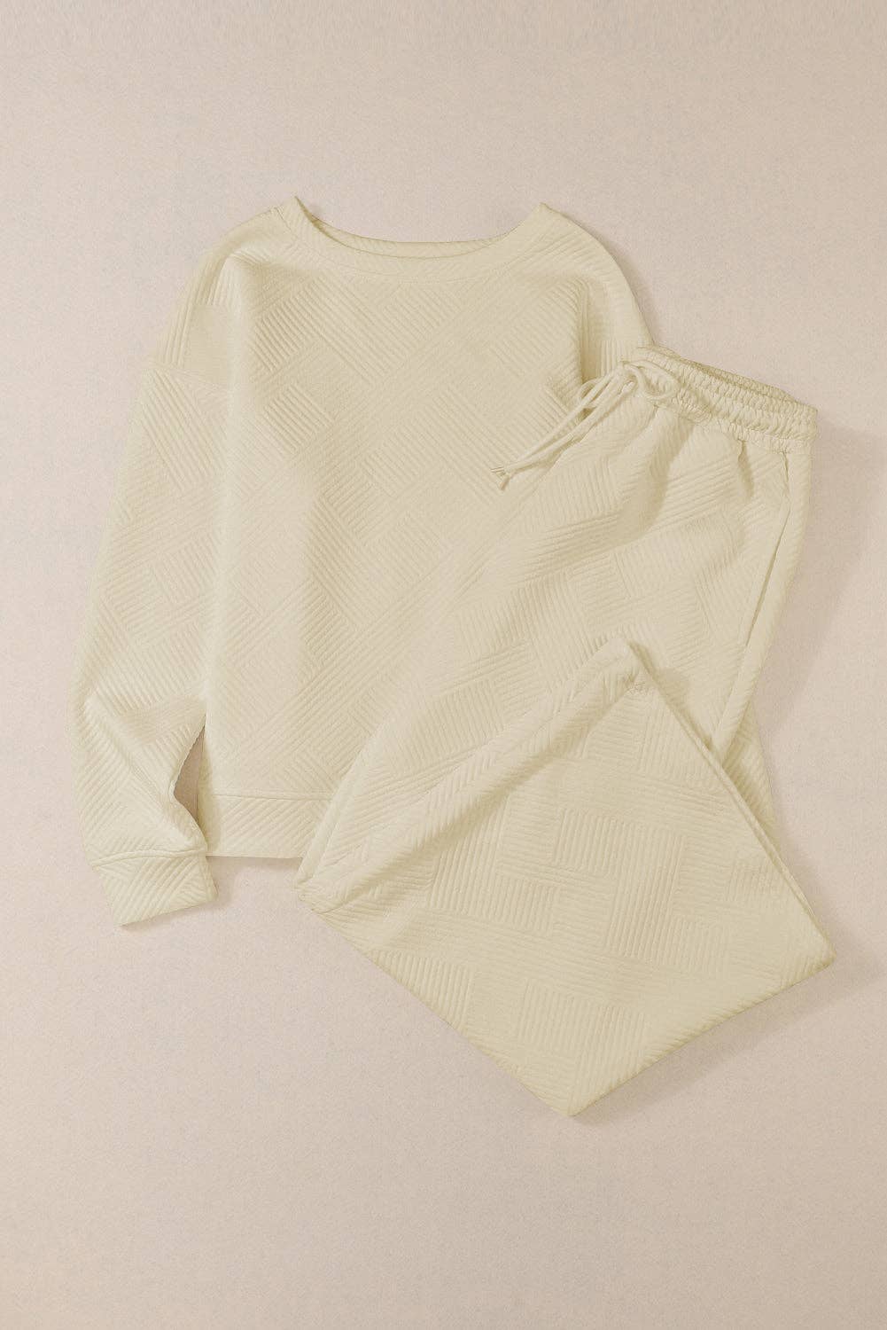 Suhkasana - Wholesale Lounge Set - Women's - Dahlia Ultra Loose Textured 2pcs Slouchy Outfit29