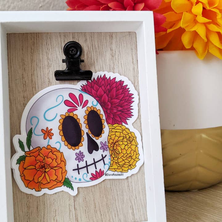Diana Rosales Art – Engroshandel Klistermærke – Dia De Los Muertos Calavera klistermærke1