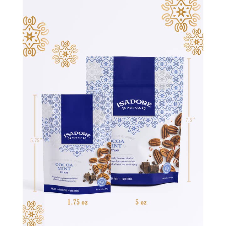 Isadore Nut Company - Wholesale Nuts - Cocoa Mint Pecans: Premium Roasted- 5 oz- Non-GMO4