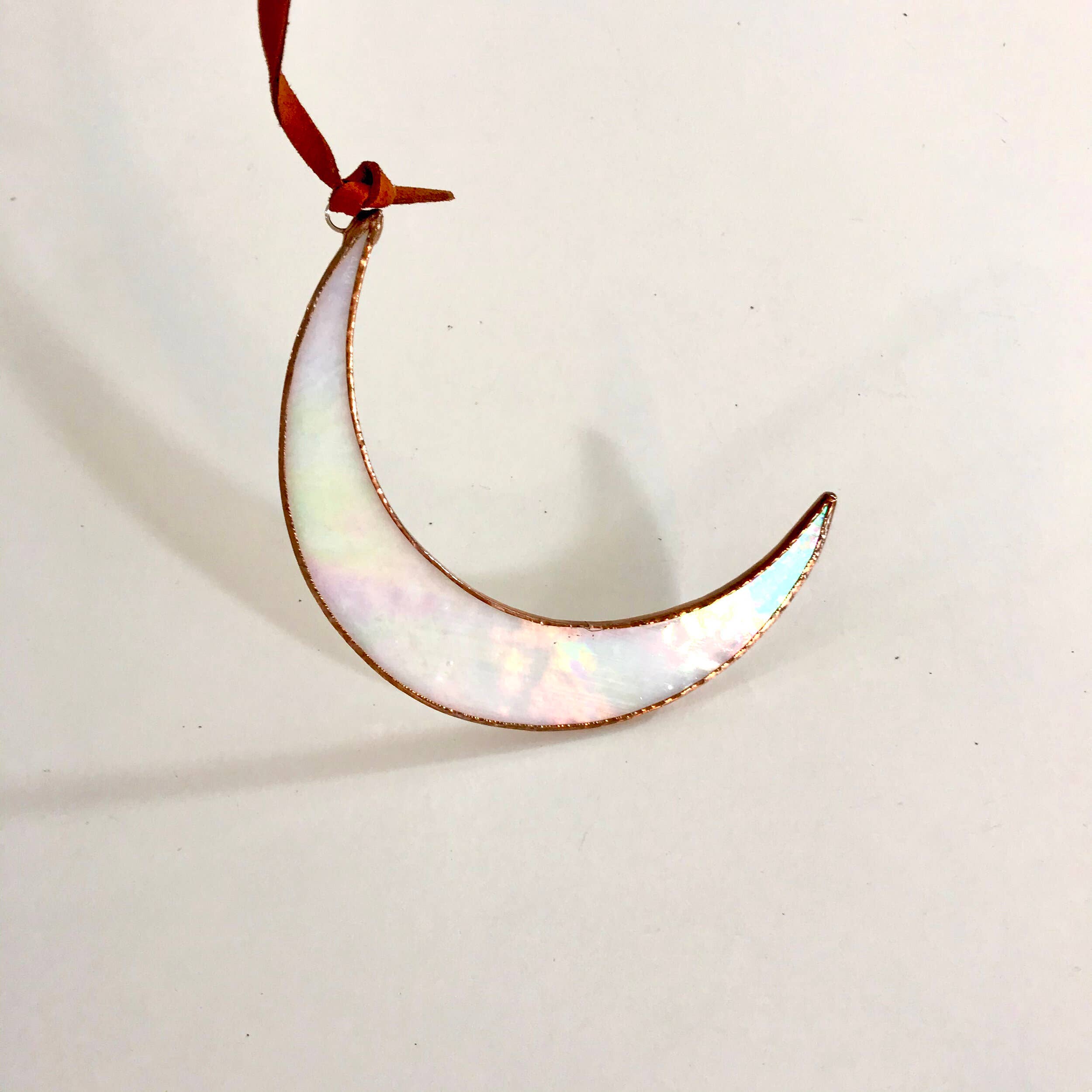 Colin Adrian Glass - Wholesale Suncatcher - Stained Glass Crescent Moon 4"4