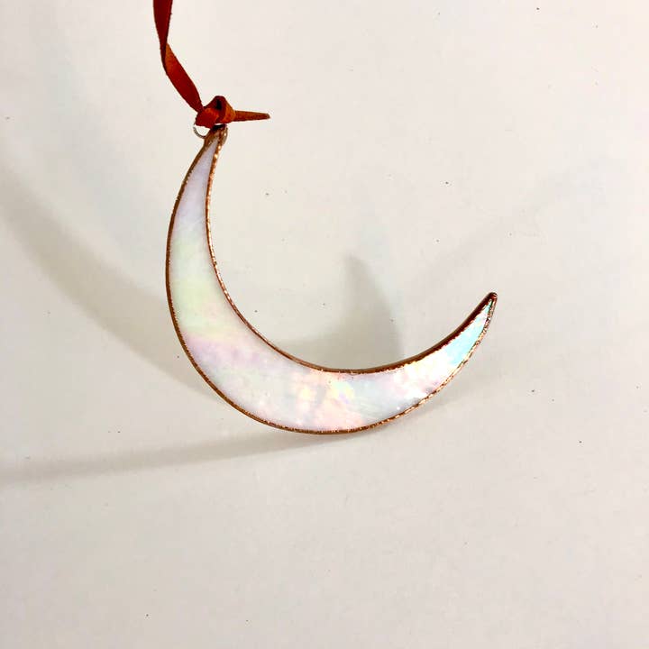 Colin Adrian Glass - Wholesale Suncatcher - Stained Glass Crescent Moon 4"4