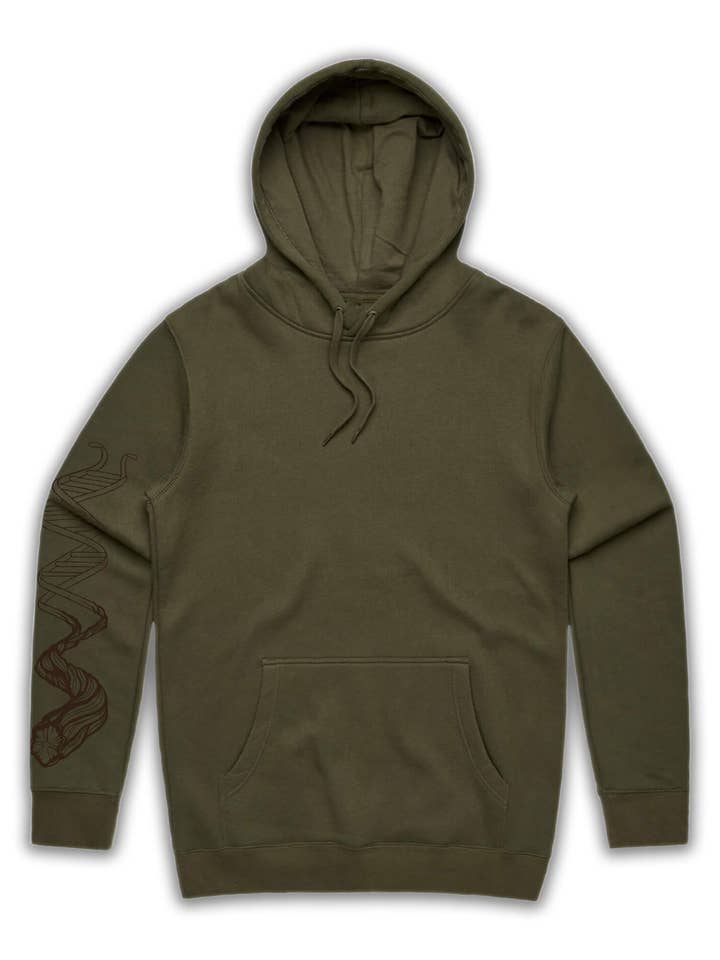 Art of Zig - Wholesale Hoodie – Unisex - DOUBLE HEADED SERPENT SHIPIBO Army Green Pullover Hoodie1
