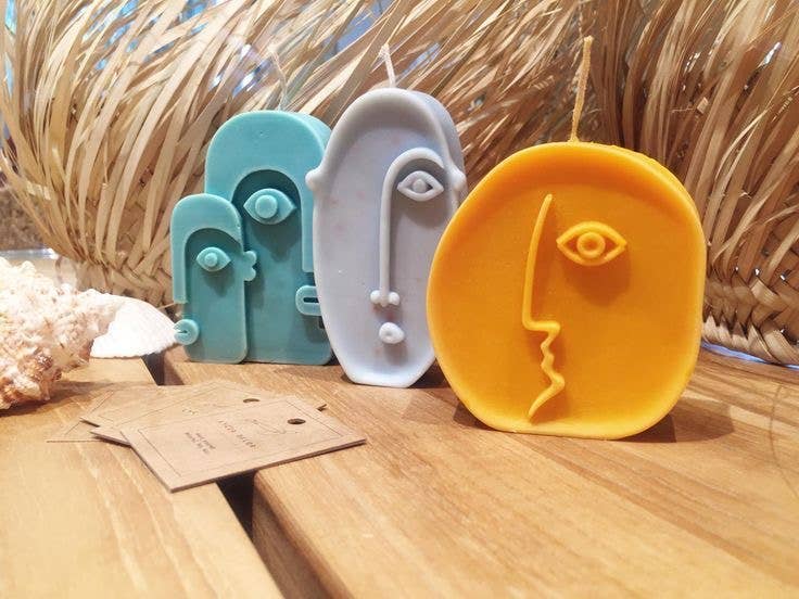 youngpee – Engroshandel Gavelys – Abstrakte ansigter Picasso hovedlys, hjemmeduft dekoration1