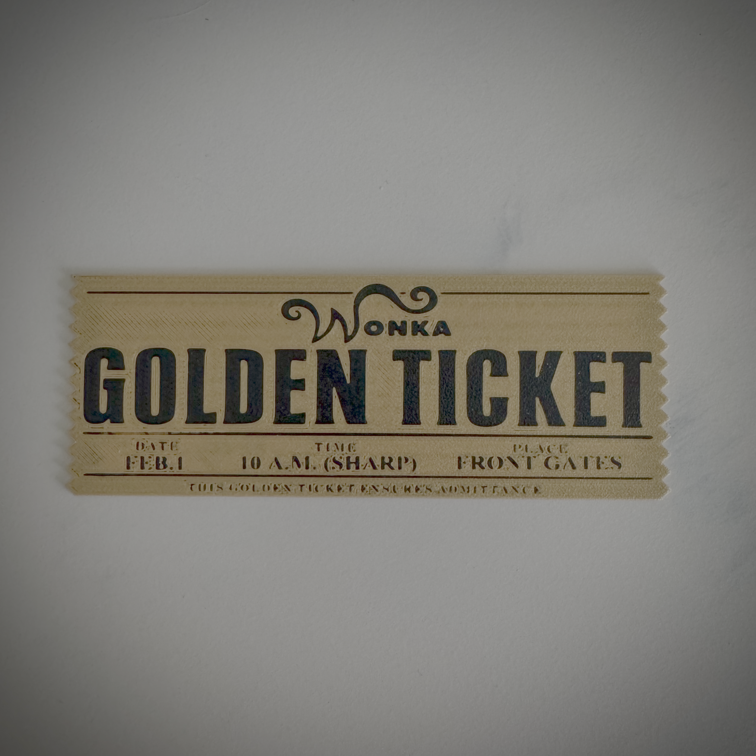 Twisted Layers - Wholesale Bookmark - Willy Wonka Golden Ticket 3D Bookmark1