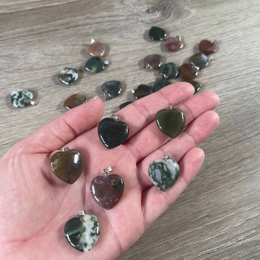 Keystone Crystals - Wholesale Individuele bedel/hanger - 20mm Edelsteen Hart Hangers – Groothandel Sieraden3