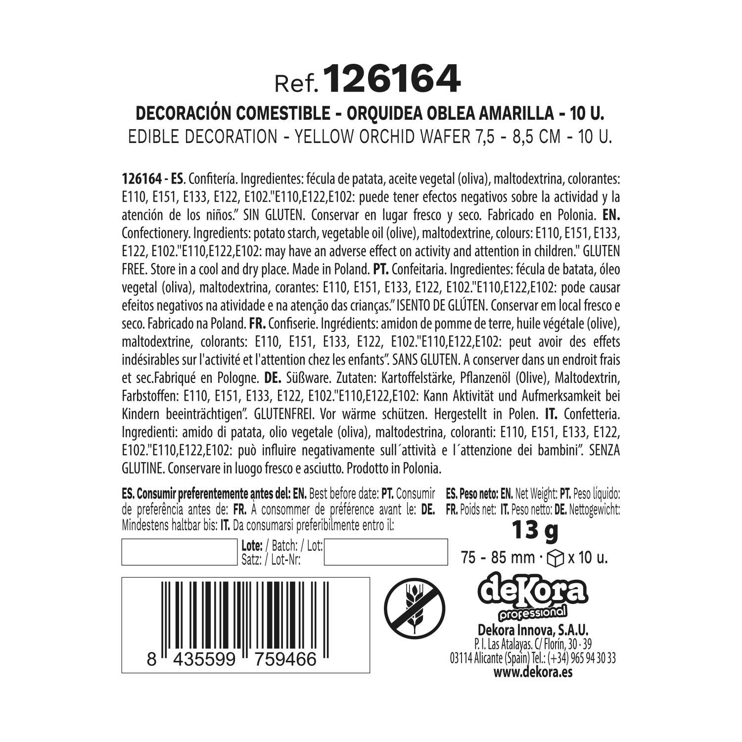 dekora – Engroshandel Kagepynt – Spiselige vaffelblomster til kage, 8,5 - 7,5 cm29