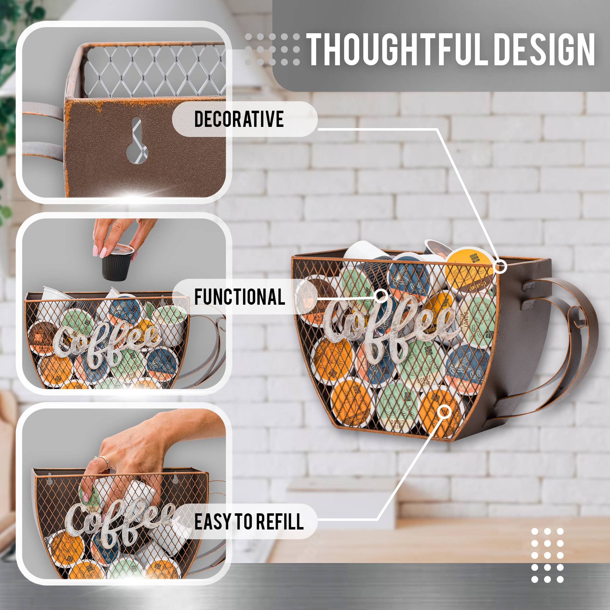 MADE EASY KIT - Wholesale Kitchen Storage/Organizer - Made Easy Kit Coffee Pod Organizer - Home Functional Décor13