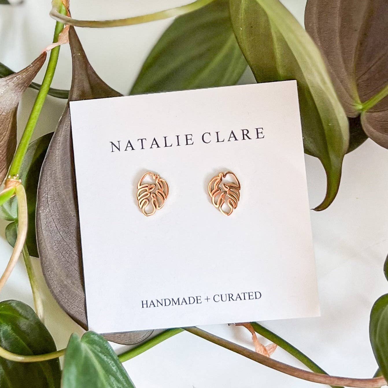 Natalie Clare Collections - Wholesale Stud/Post Earrings - Hollow Leaf Stud2