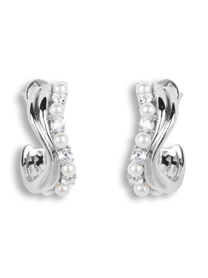 Vivian oorbellen - Zilver voor wholesale door roberta amsterdam