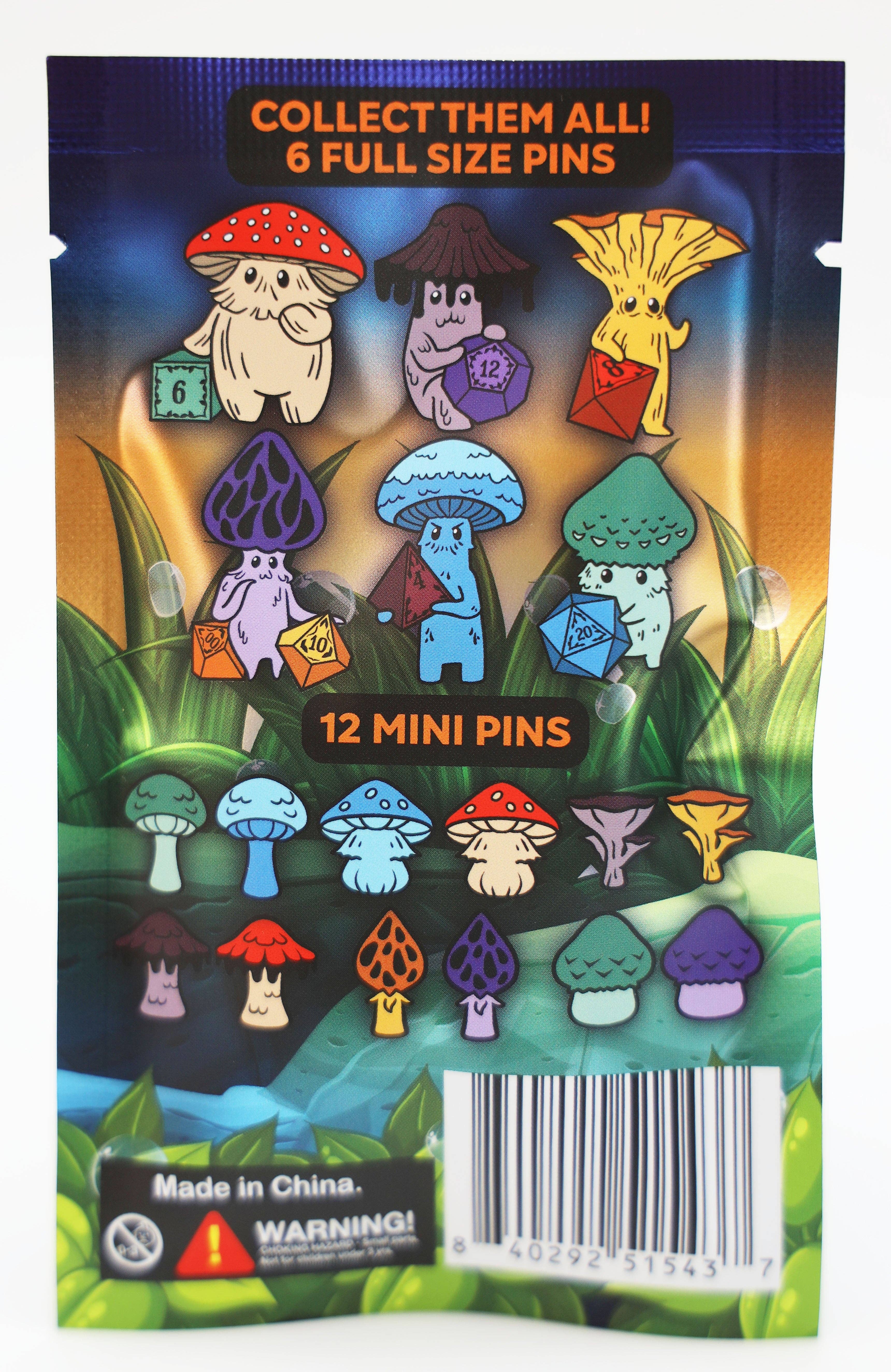 Foam Brain Games - Wholesale Lapel Pin/Button - Mystery Loot: Friendly Fungi2