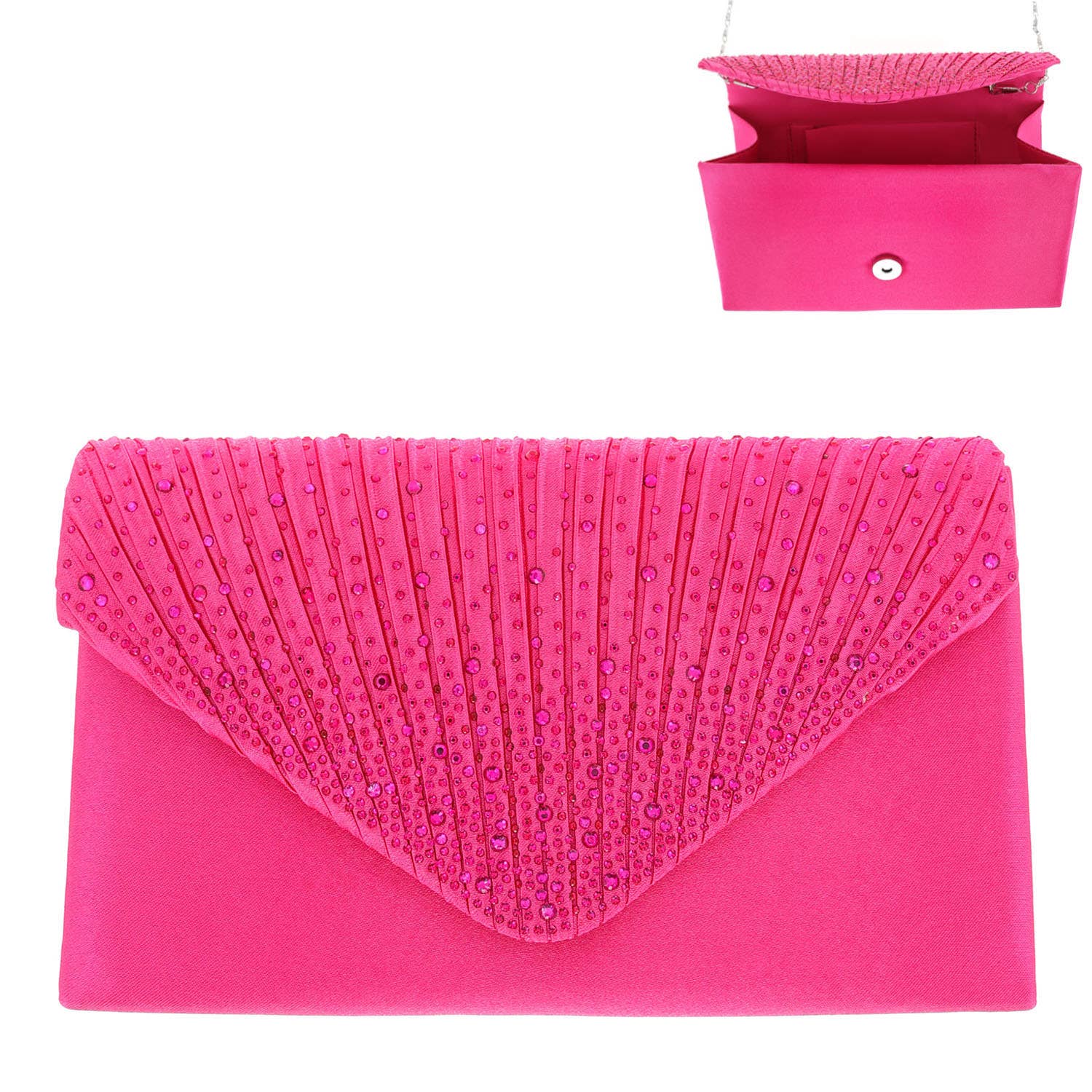 SP Sophia Collection - Vente Pochette – femme - Sac de soirée à bandoulière avec enveloppe en strass2