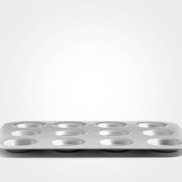 Mermaid Silver Anodised 12 Hole Bun Tin for wholesale by samuel groves