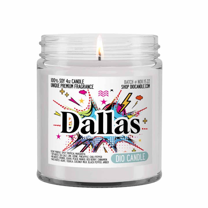Dio Candle Company - Wholesale Pot/gevulde kaars - Dallas kaars2