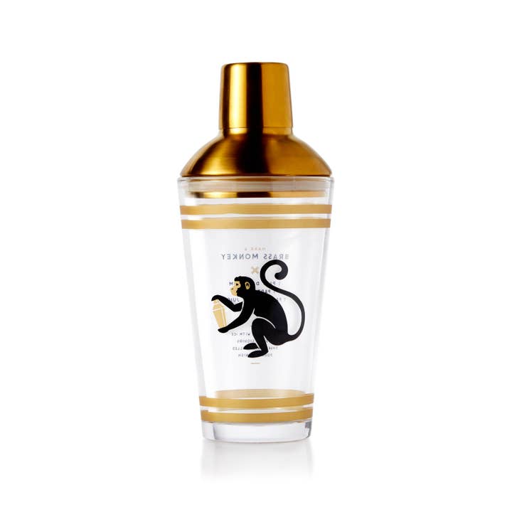Chronicle Books - Wholesale Cocktail Shaker - Brass Monkey Recipe Cocktail Shaker