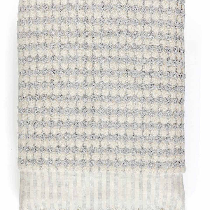 Pompom Bath Sheet - Pale Grey for wholesale on Faire0