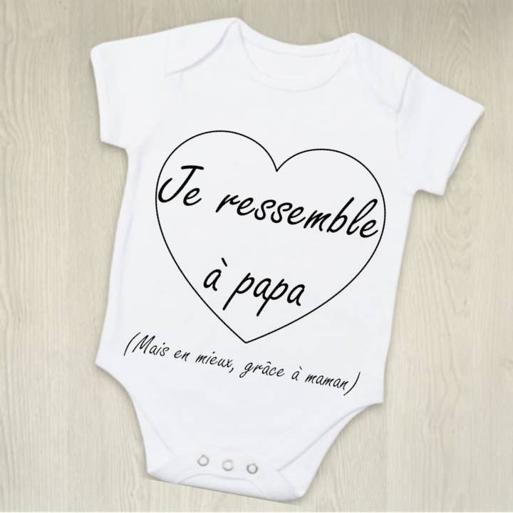 Body per neonato personalizzato I Look Like Dad per la vendita all'ingrosso da parte di Tendance Cadeau