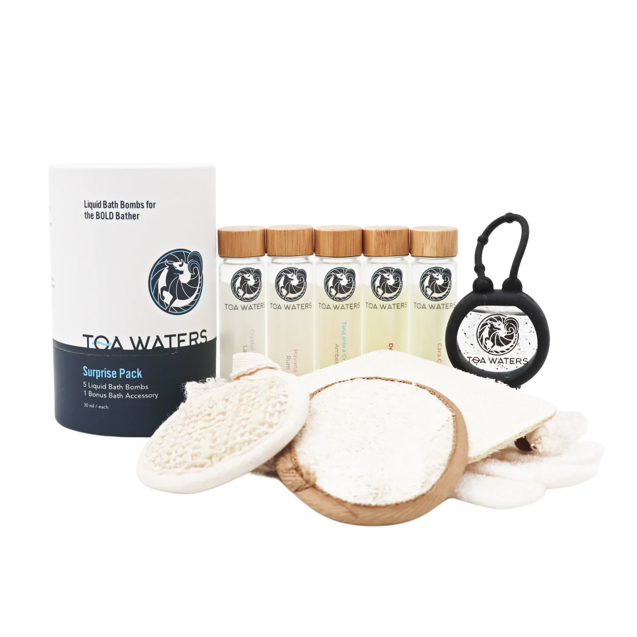 VIAI Beauty - Wholesale Bath & Body Set - TAO Liquid Bath Bombs and Bath Accessory Surprise Gift Set0