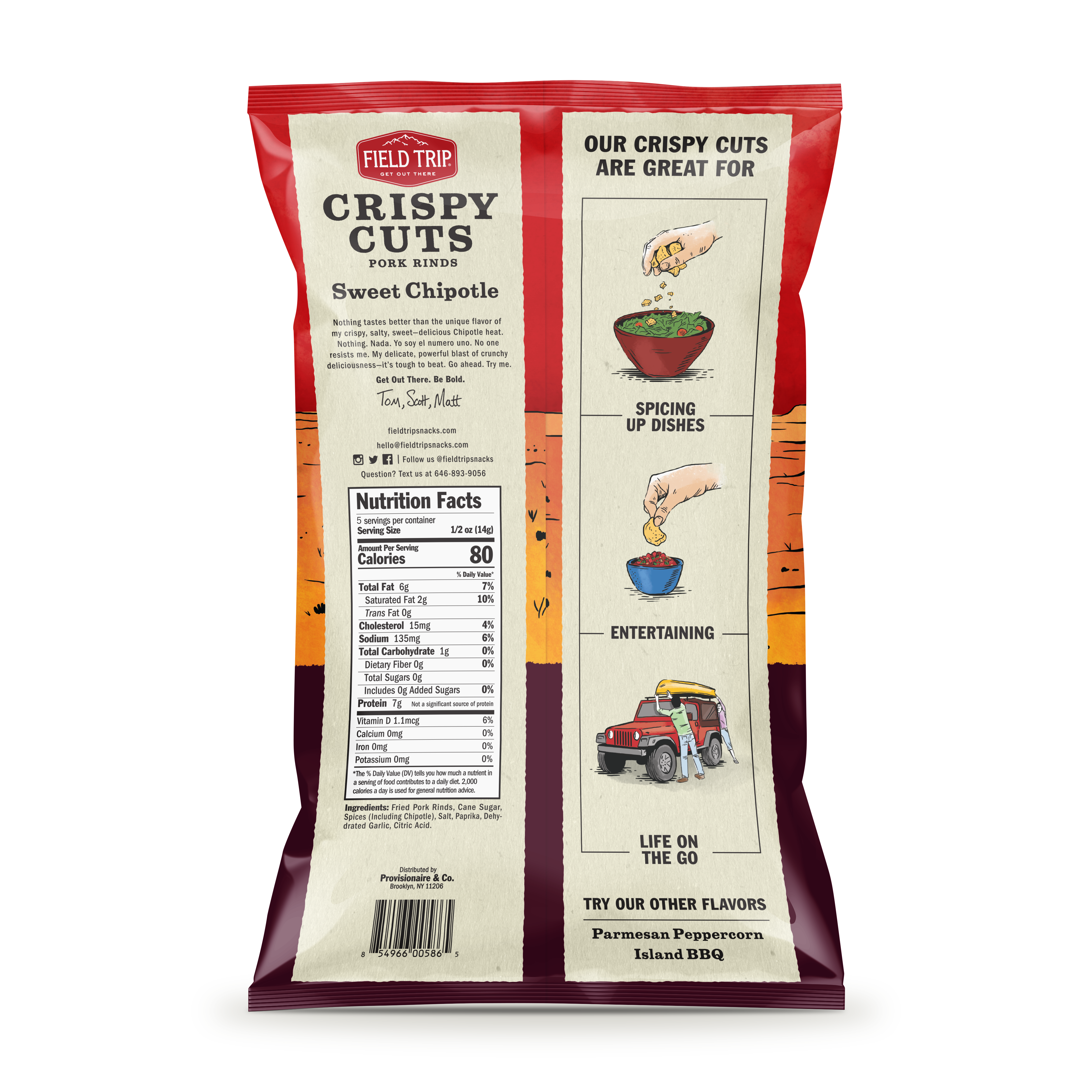 FIELD TRIP - Vente Encas soufflé - Croûtes croustillantes de porc chipotle sucré (2.5oz)2