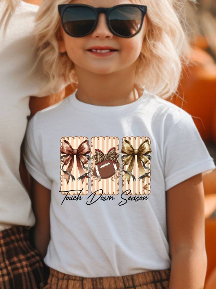 Touch Down Season Toddler Graphic Tee for wholesale by Uncommon Label