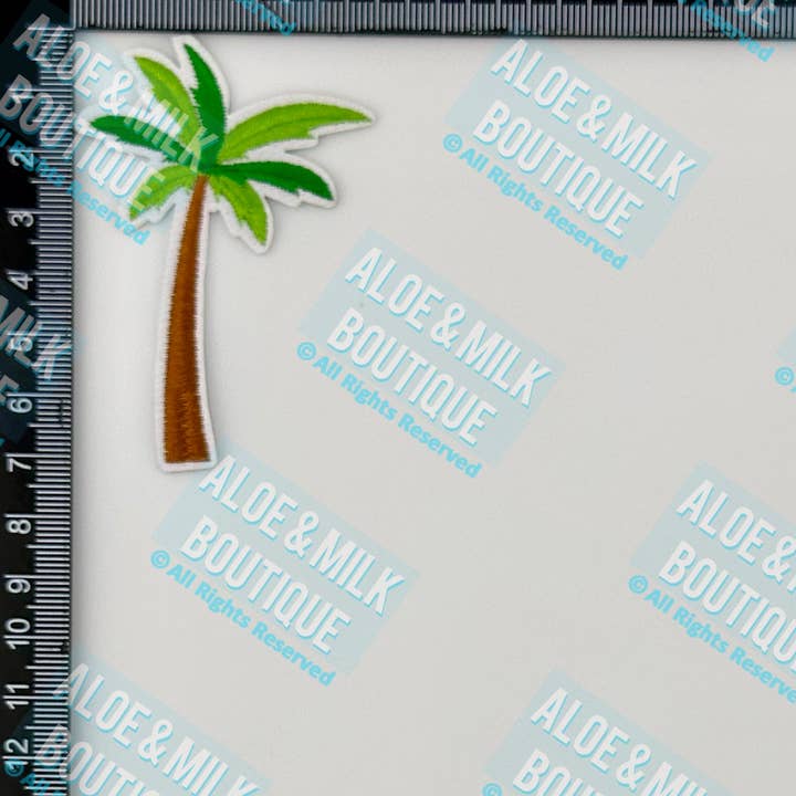 Aloe and Milk Boutique - Wholesale Patch - Palm Tree Patch, beach patches, pool party, hawaii, summer1