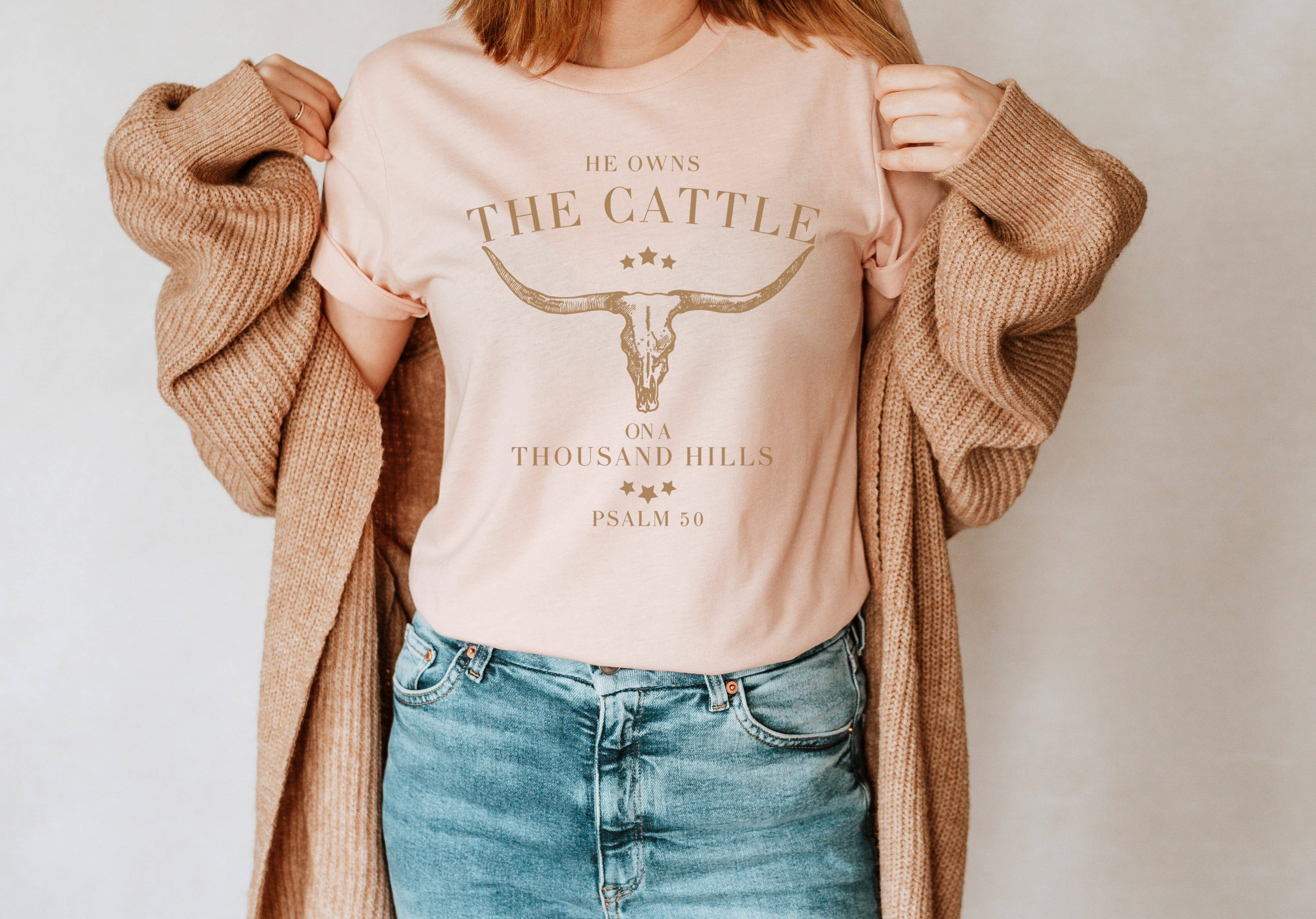 Amy Anne Apparel Inc – wholesale T-shirts med screentryck – Dam – Han äger Cattle Graphic Tee | Western Shirt | Nötkreatur Tee6