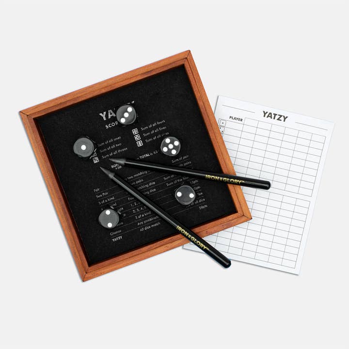 SUCK UK Ltd - USA - Wholesale Board Game - Yatzy - Wooden Game