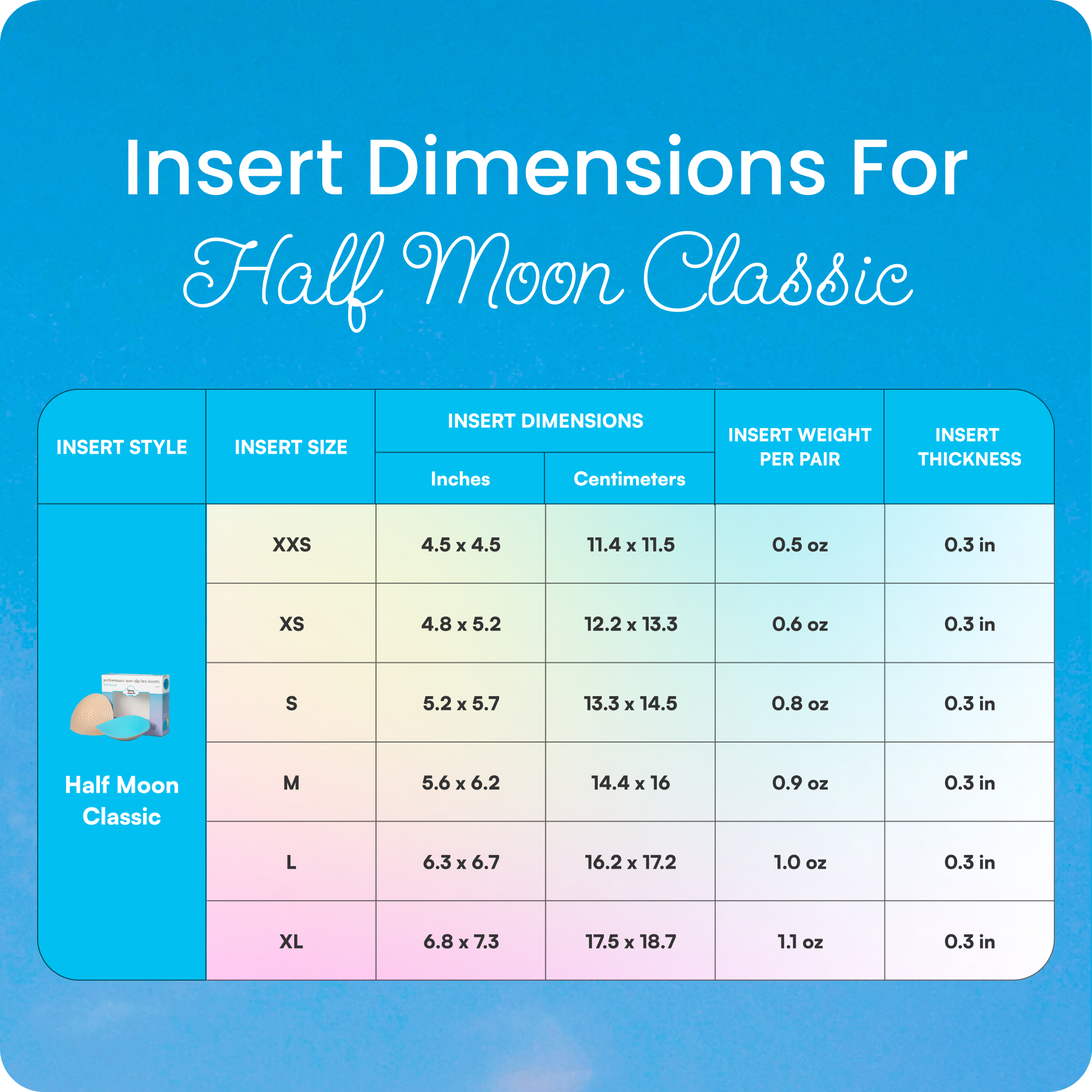 Honey Cloudz - Wholesale Bra Inserts - Women's - Half Moon Classic Bra Inserts3