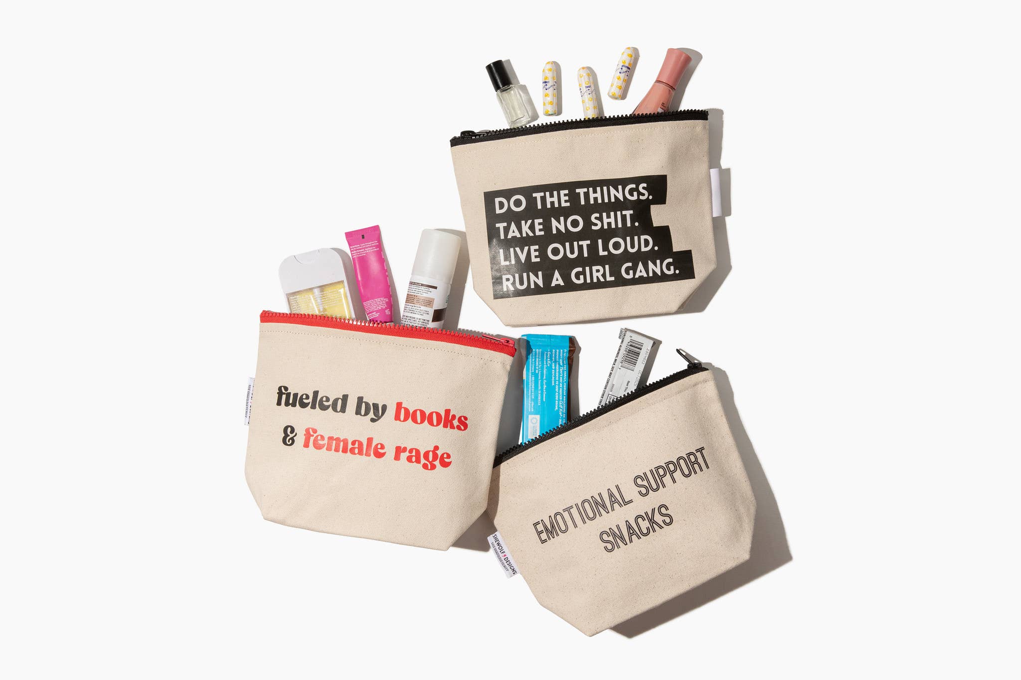 SHEWOLF Designs - Wholesale Makeup/Cosmetic Bag - Pouch: Run a Girl Gang — Fun Gift for Friends & Galentine's3