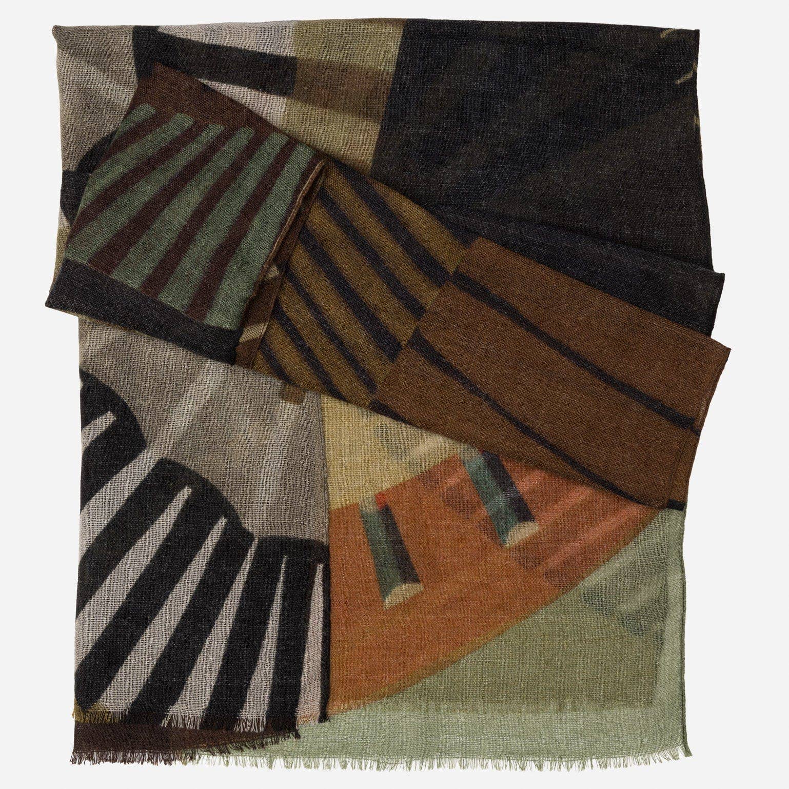 Elizabetta Made in Italy USA - Wholesale Scarf - Women's - Bolzano - Wool Scarf - Brown0