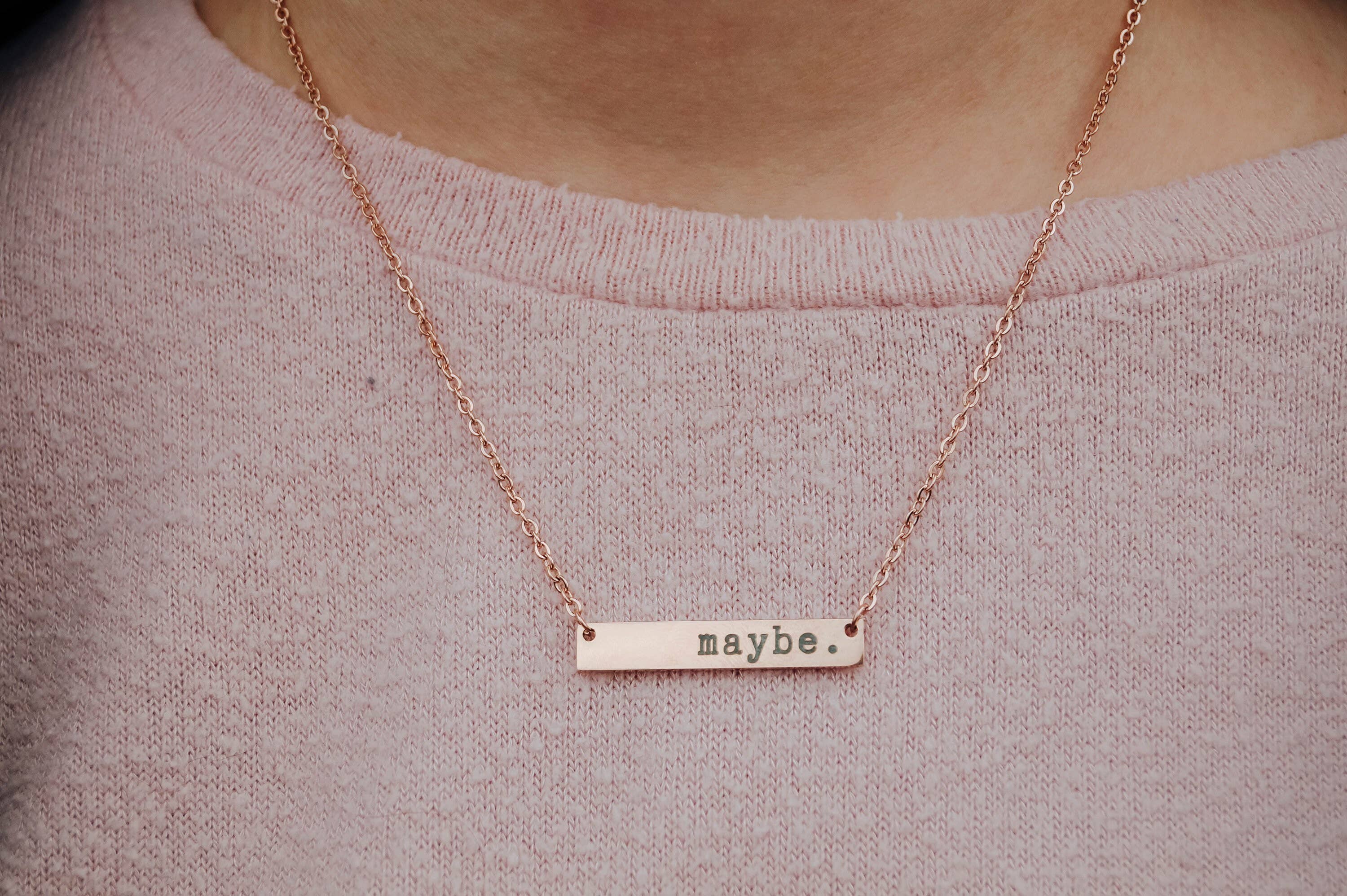 the ocdopus - Wholesale Pendant/Charm Necklace - Maybe. Bar OCD/Anxiety/Mental Health Necklace2