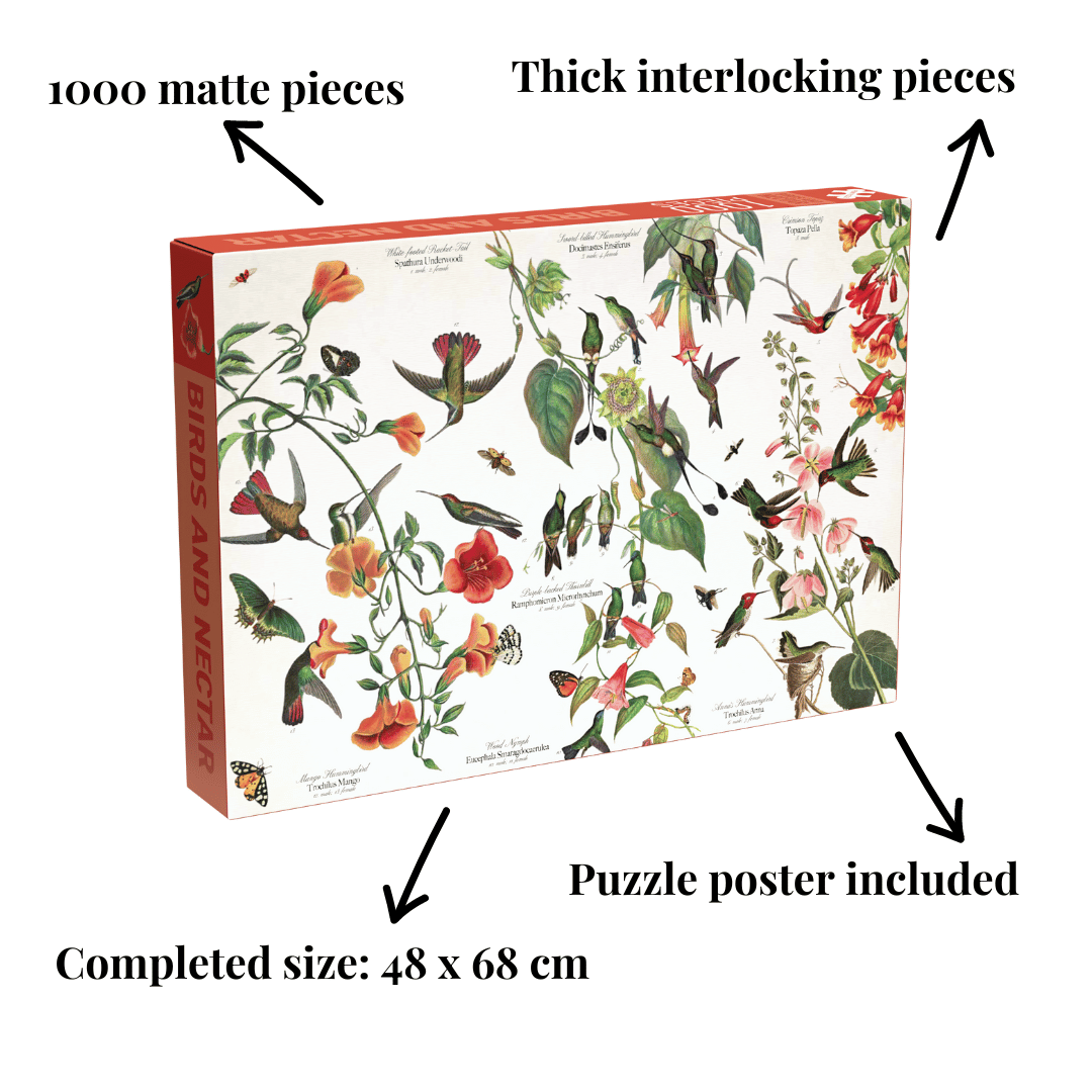 Penny Puzzle - Wholesale Puzzle - Adult - Birds and Nectar 1000 piece Vintage puzzle by Penny Puzzle4