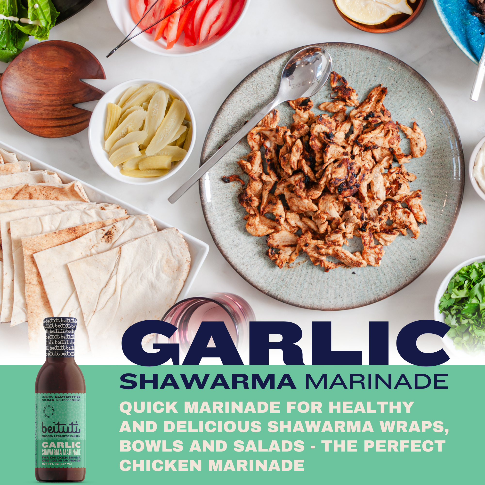 beituti - Wholesale Marinade - Garlic Shawarma Marinade, made with Avocado oil1