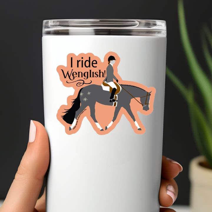 Horse Hollow Press - Wholesale Sticker - 3" Tumbler Horse Sticker / West Quarter QH / WATERPROOF