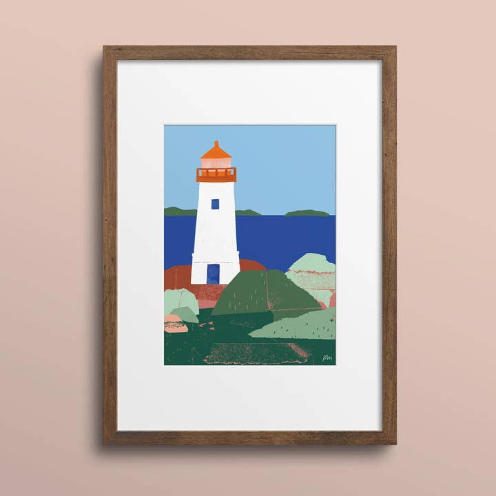 Louisbourg Fyr – 5 x 7-print – Engros for engroshandel hos Kautzi Illustrations