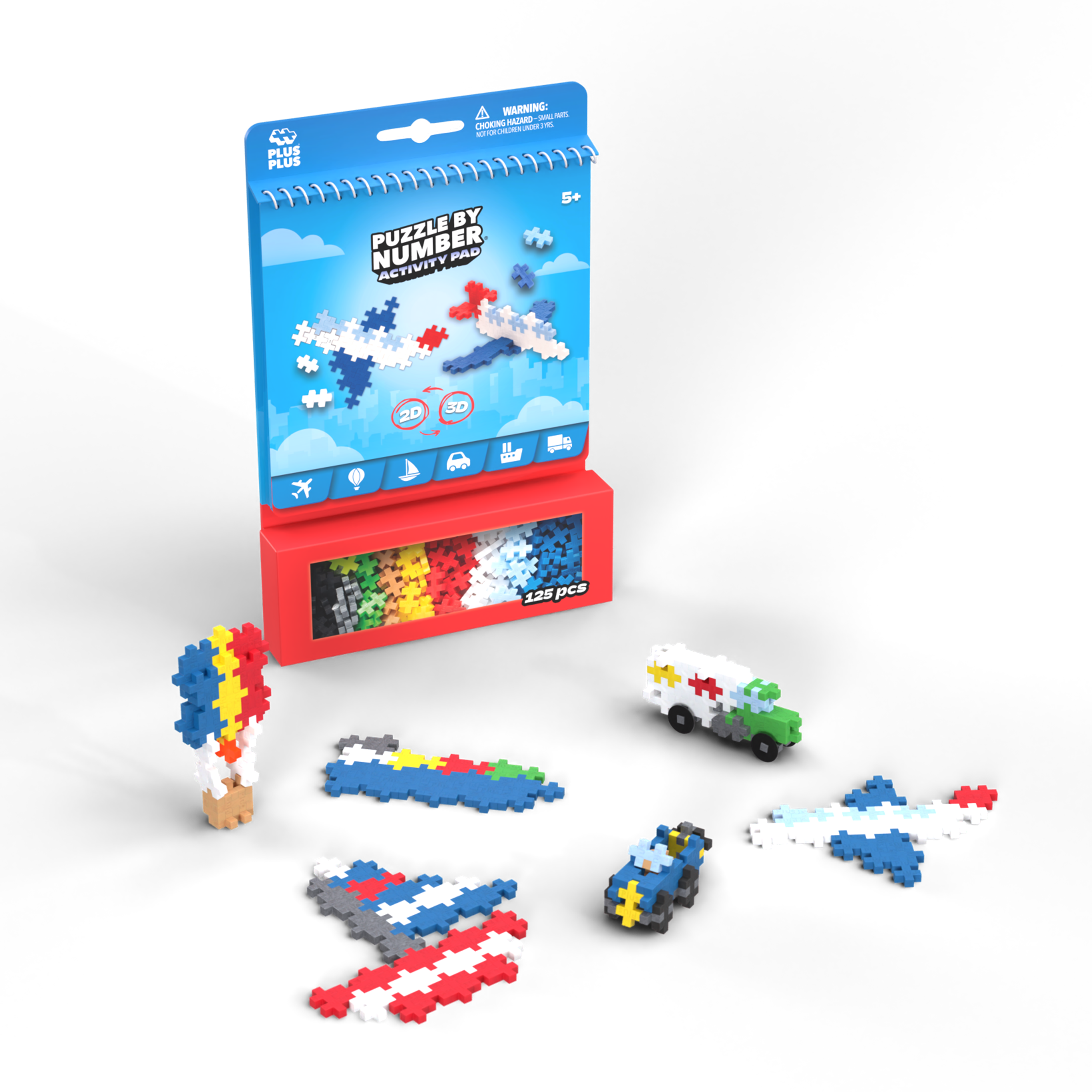 Kontiki - Wholesale Building Set - Kids - Block 12 activities 125 Pcs - PLUS PLUS2