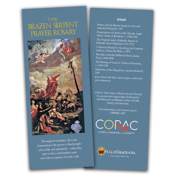 The Retro - a Full of Grace USA Company – wholesale Religious card – The Brazen Serpent Prayer Rosary NEW
