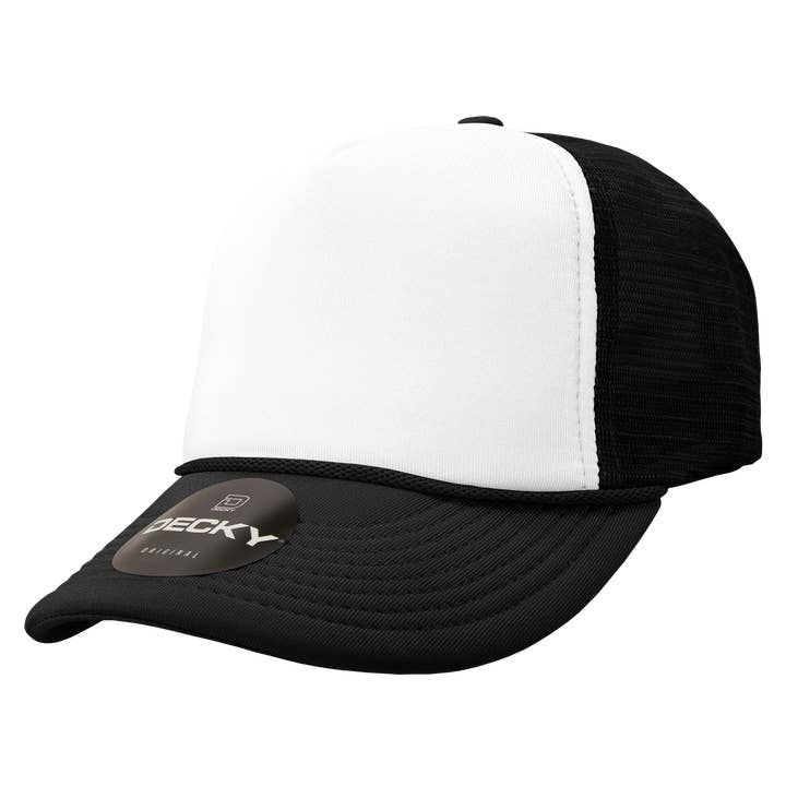 The Park Wholesale - Wholesale Trucker Hat - Unisex - Blank Trucker Foam Mesh 2-Tone Hats - Decky 210/6025