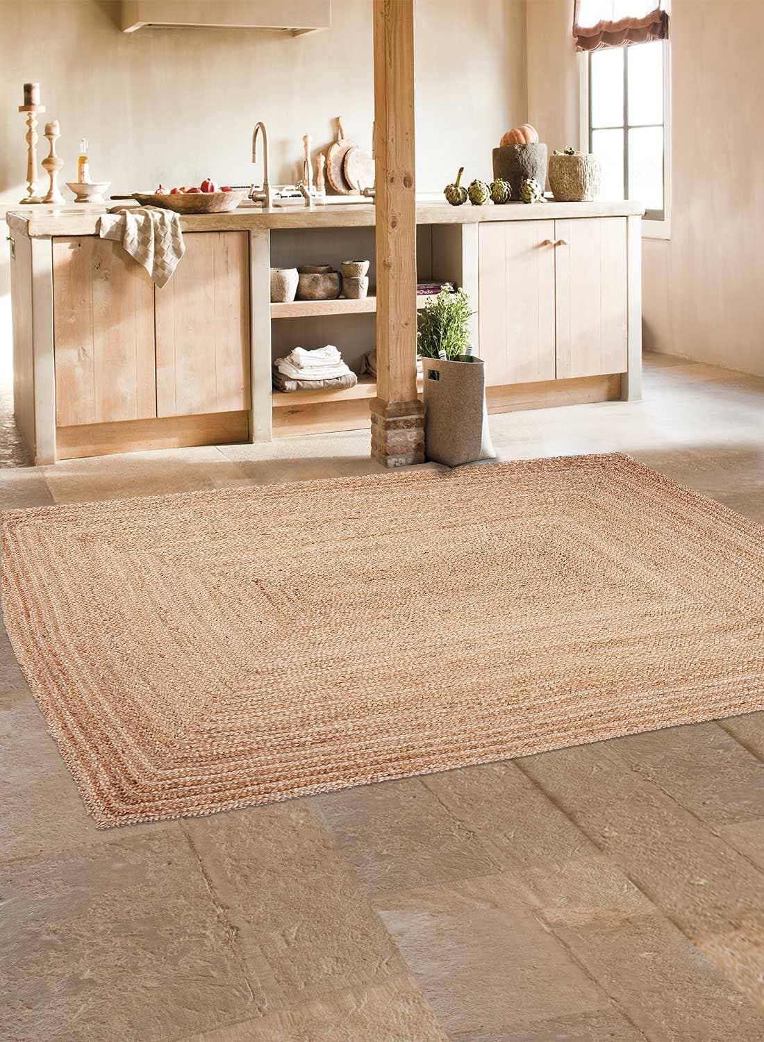 Beige JT JUTE NATURE kilim rug - Handwoven - Jute for wholesale on Faire1