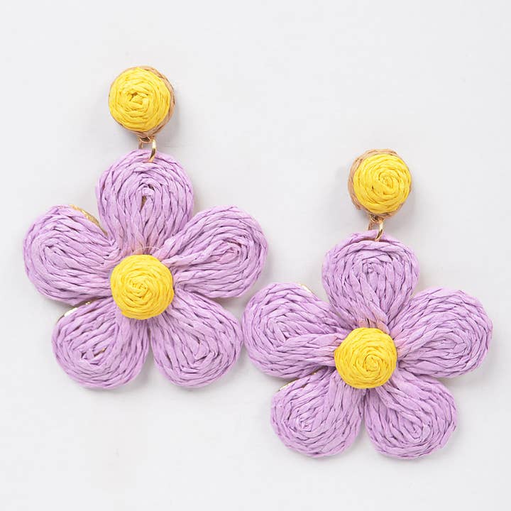 Boucle d'oreille à fleurs en papier fait main pour la vente par 3AM BY H&D ACCESSORIES